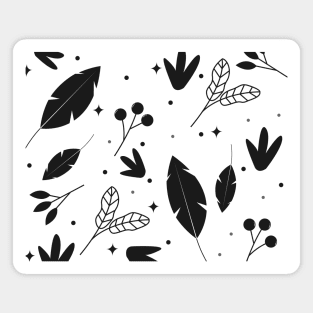 Colorless Tropical Plant Magnet